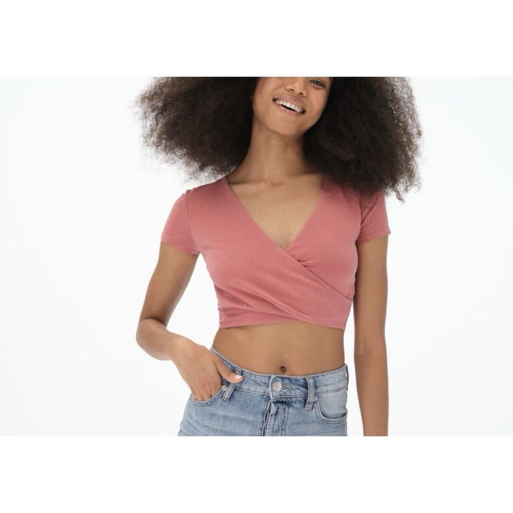 Me To We Essentials Women's/JRs Peach Small Crop Top